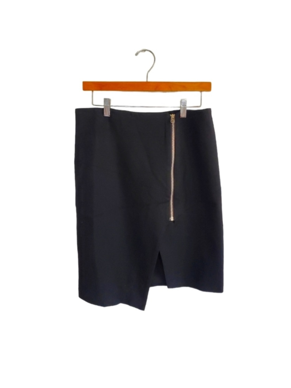 Veronica Beard asymmetric hem pencil skirt black size 8